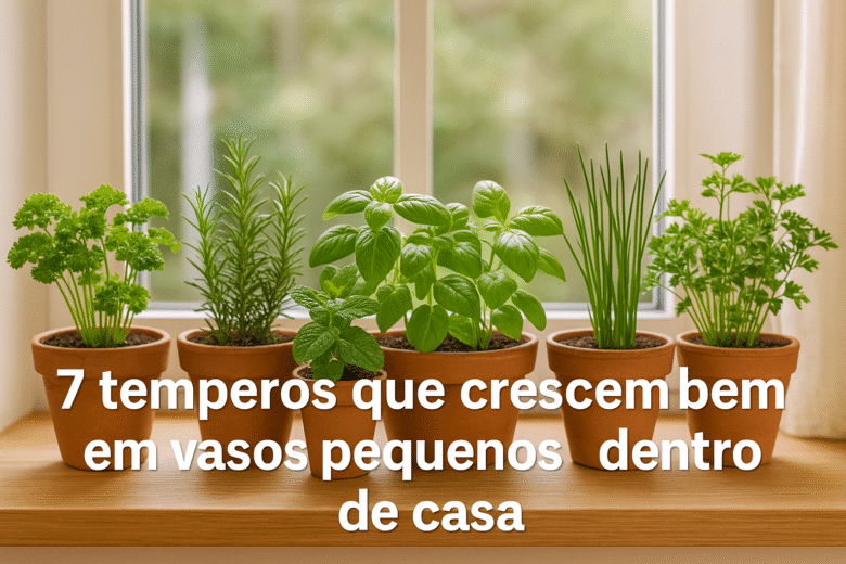 7 temperos que crescem bem em vasos pequenos dentro de casa