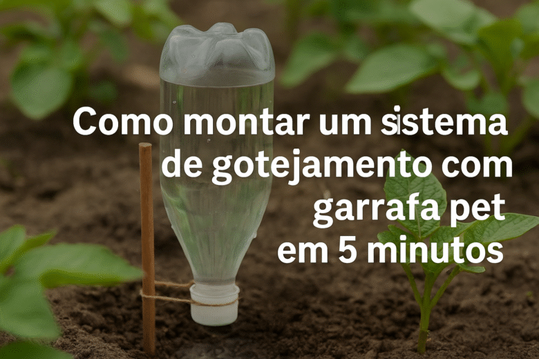 Como montar um sistema de gotejamento com garrafa pet em 5 minutos