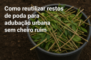 Como reutilizar restos de poda para adubação urbana sem cheiro ruim