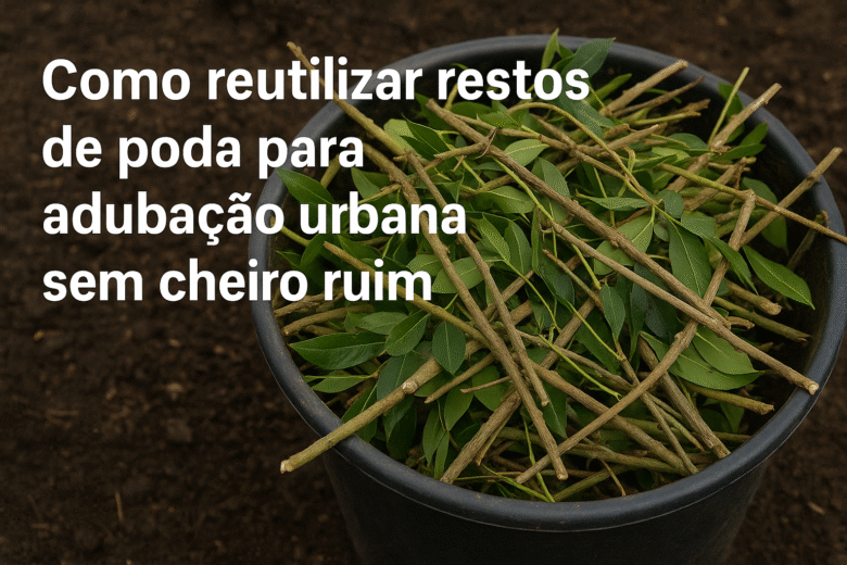Como reutilizar restos de poda para adubação urbana sem cheiro ruim