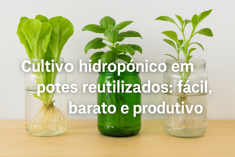 Cultivo hidropônico em potes reutilizados: fácil, barato e produtivo