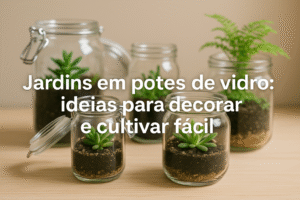 Jardins em potes de vidro: ideias para decorar e cultivar fácil