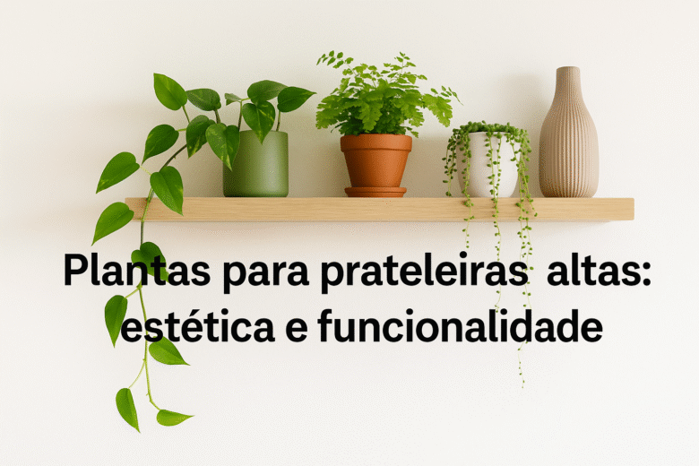 Plantas para prateleiras altas estética e funcionalidade
